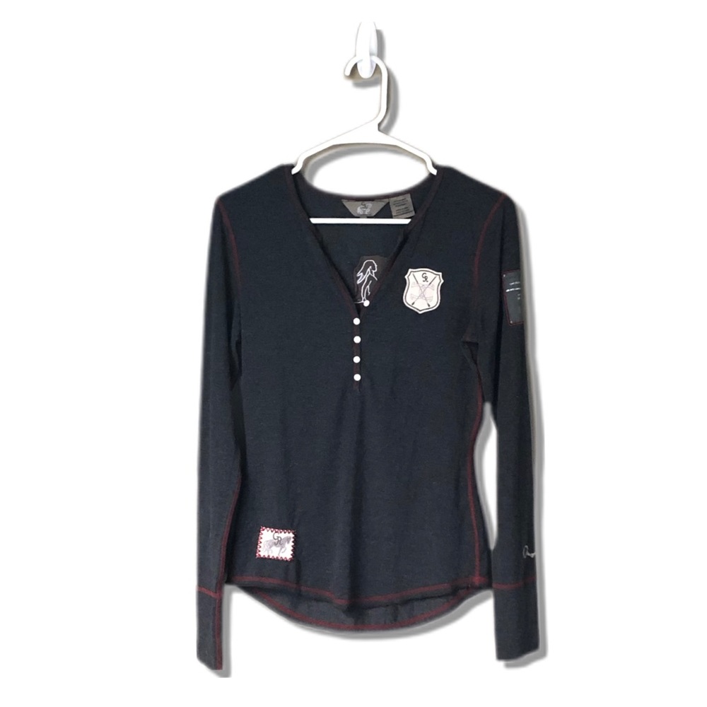 Women's Black Long Sleeve Top